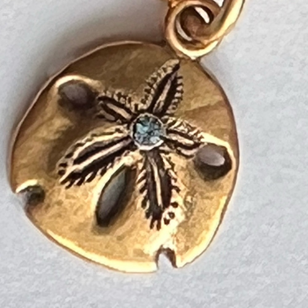 Alex and Ani Sand Dollar Bangle with a Crystal